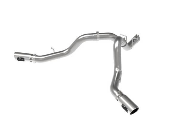 aFe - aFe Large Bore-HD 4in 409SS DPF-Back Exhaust System w/Polished Tips 20 GM Diesel Trucks V8-6.6L - 49-44126-P
