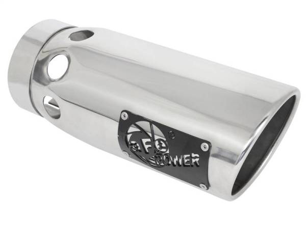 aFe - aFe Power Intercooled Tip Stainless Steel - Polished 4in In x 5in Out x 12in L Bolt-On - 49T40501-P121