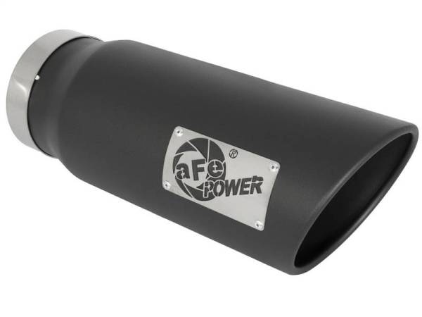 aFe - aFe Power MACH Force-Xp 5in In x 6in Out x 15in L Bolt-On 409 SS Exhaust Tip - Black - 49T50601-B15