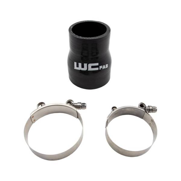 Wehrli Custom Fabrication - Wehrli Custom Fabrication 2.375" x 3" ID Long Silicone Boot and Clamp Kit - WCF207-112