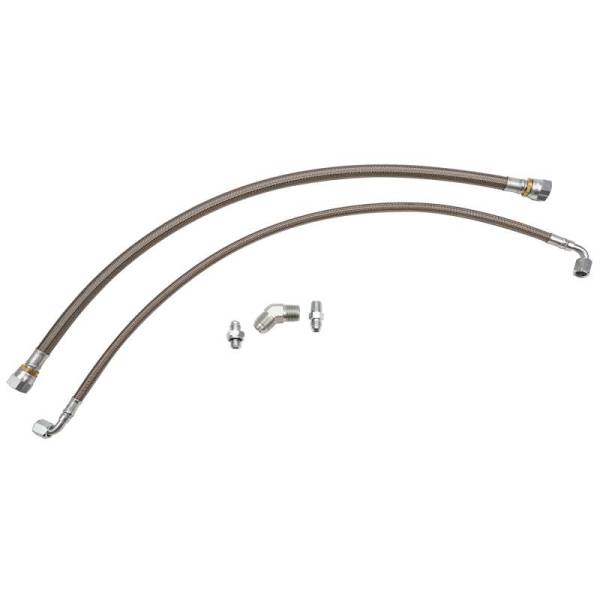 Wehrli Custom Fabrication - Wehrli Custom Fabrication LB7/LLY/LBZ/LMM Duramax Twin Turbo Oil Line Kit (S500) - WCF100380