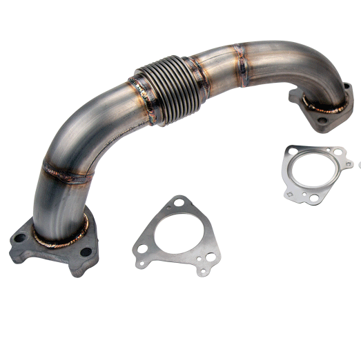 Wehrli Custom Fabrication - Wehrli Custom Fabrication 2001-2016 Duramax 2" Stainless Driver Side Up Pipe for OEM or WCFab Manifold with Gaskets - WCF100652