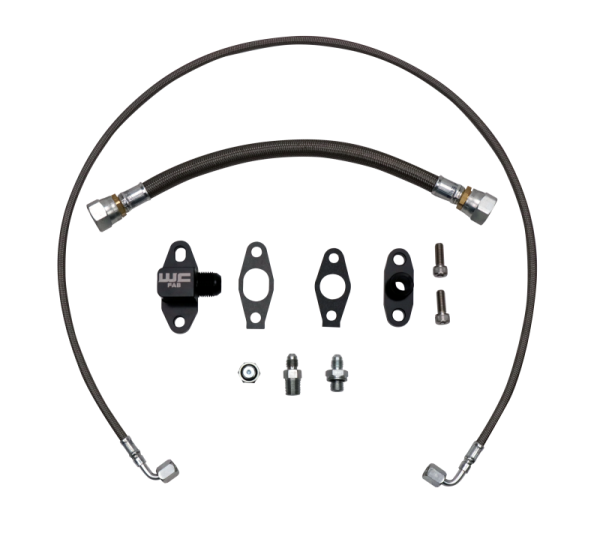 Wehrli Custom Fabrication - Wehrli Custom Fabrication LB7/LLY/LBZ/LMM/LML Duramax S400 Single Turbo Oil Line Kit - WCF100397