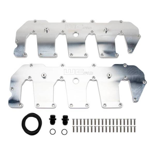 Wehrli Custom Fabrication - Wehrli Custom Fabrication LML Duramax Billet Upper Valve Cover Set - WCF100416