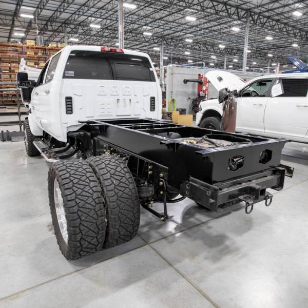 Wehrli Custom Fabrication - Wehrli Custom Fabrication 2019+ Chevy Silverado 4500/5500/6500 & International CXT L5D Duramax Pickup Bed Rail Extension Kit - WCF100627