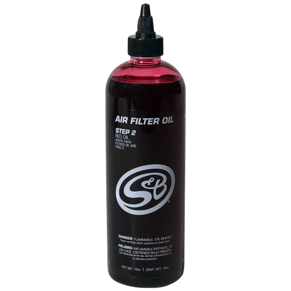 S&B Filters - 16 oz. Bottle of Air Filter Oil - Red