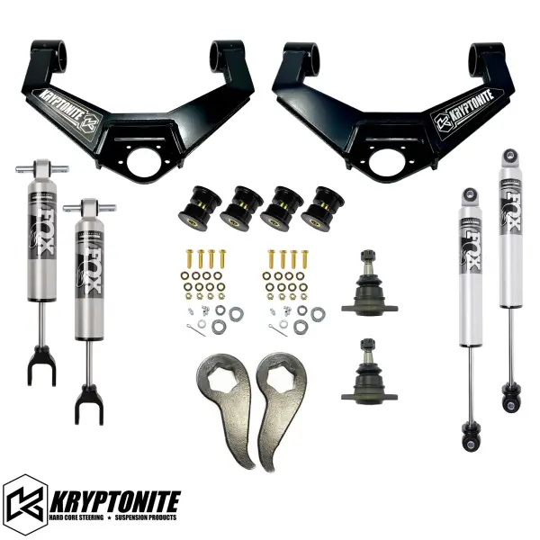 KRYPTONITE - KRYPTONITE STAGE 4 LEVELING KIT WITH FOX 2.5 HTO SHOCKS GM HD 2011-2019