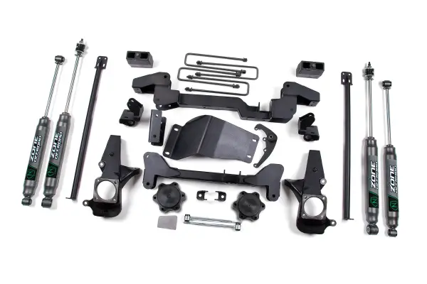 Zone Offroad - Zone Offroad 01-10 GM 2500/3500 HD 6" Suspension Lift Kit - Nitro Series Shocks - ZONC4N