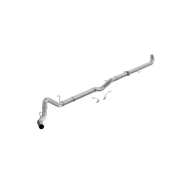 MBRP Exhaust - MBRP T409 Stainless 4" Downpipe-Back Exhaust w/o Muffler - 2001-2004 GM 6.6L Duramax - S6005SLM