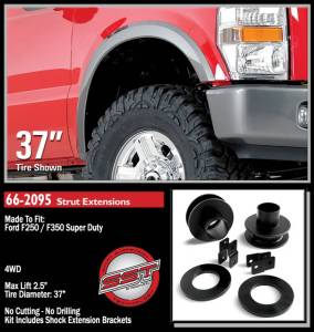 ReadyLift - ReadyLift Front Leveling Kit 2.5 in. Lift w/Coil Spring Spacer/Sound Isolators/Shock Extensions Allows Up To 37 in. Tire - 66-2095 - Image 2