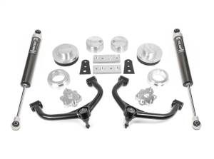 ReadyLift Lift Kit w/Shocks 4 in. Front Strut Extension 2 in. Rear Coil Spacer Tube A-Arm Falcon 1.1 Monotube Rear Shock - 69-10410