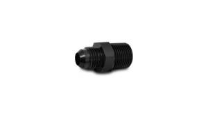 Vibrant Performance Straight Adapter Fitting Size: -8AN x 3/8in. NPT 6061 Aluminum Anodized Black - 10221