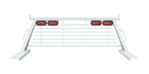 B&W Trailer Hitches Truck Cab Protector / Headache Rack Cab Protector, White - PUCP7501WA