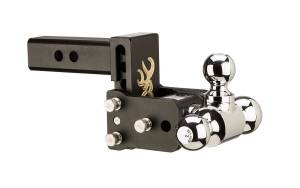 B&W Trailer Hitches B&W Tow And Stow Dual Ball 2" Adj Ball Mount 3" Drop/3-1/2" Rise, Browning - TS10033BB