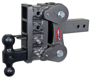 GEN-Y Hitch The BOSS TORSION-FLEX 2.5" Shank 5" Drop 1.1K TW 10K Hitch Dual-Ball Pintle Lock - GH-2324