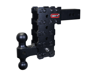 GEN-Y Hitch PHANTOM-X 2.5" Solid Shank 7.5" Drop 1.6K TW 16K Hitch & GH-051 Dual-Ball Mount - GH-2414X