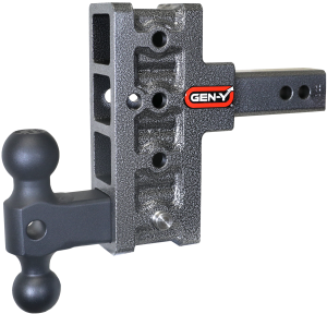 GEN-Y Hitch - GEN-Y Hitch MEGA-DUTY 2" Shank 5" Offset Drop 1.5K TW 10K Hitch & GH-031 Dual-Ball - GH-414 - Image 1