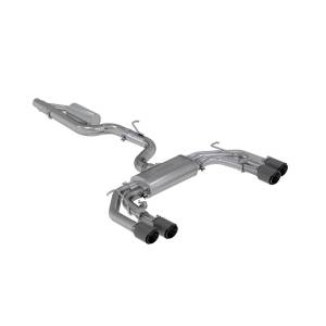 MBRP Exhaust - MBRP Exhaust 3in. Cat-BackQuad Split Rear ExitActiveT304CF Tips - S46043CF - Image 1