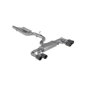 MBRP Exhaust - MBRP Exhaust 3in. Cat-BackQuad Split Rear ExitActiveT304CF Tips - S46053CF - Image 1