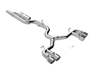 MBRP Exhaust - MBRP Exhaust 3in. Cat-BackQuad Split RearT304Valve Delete - S4612304 - Image 1