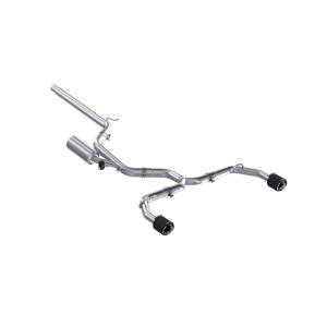 MBRP Exhaust - MBRP Exhaust 3in. Cat-Back2.5in. Dual Split RearT304CF Tips - S46173CF - Image 1