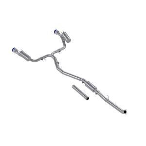 MBRP Exhaust - MBRP Exhaust 3in. Cat-Back2.5in. Dual Split RearT304BE - S49033BE - Image 1