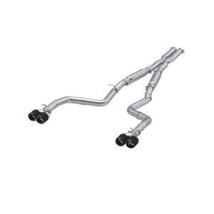 MBRP Exhaust - MBRP Exhaust 3in. Cat-BackDual Rear ExitStreet VersionT304Quad CF Tips - S71153CF - Image 1