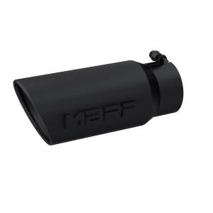MBRP Exhaust - MBRP Exhaust Tip5in. O.D. Angled Rolled End 4in. inlet 12in. LengthBLK - T5051BLK - Image 1