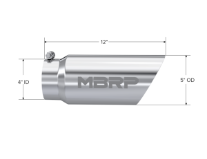 MBRP Exhaust - MBRP Exhaust Tip5in. O.D. Dual Wall Angled 4in. inlet 12in. lengthT304. - T5053 - Image 2