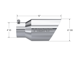 MBRP Exhaust - MBRP Exhaust Tip6in. O.D. Dual Wall Angled 4in. inlet 12in. lengthT304. - T5072 - Image 2