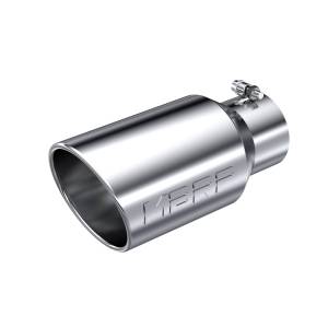 MBRP Exhaust Tip 6" ODAngled Rolled End. 4" ID12" lengthT304 Stainless Steel. - T5073