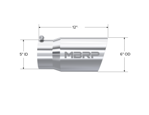MBRP Exhaust - MBRP Exhaust Tip 6in. O.D. Dual Wall Angled 5in. inlet 12in. lengthT304. - T5074 - Image 2