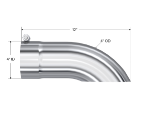 MBRP Exhaust - MBRP Exhaust Tip4in. O.D. Turn Down 4in. inlet 12in. lengthT304. - T5081 - Image 2