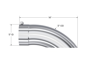 MBRP Exhaust - MBRP Exhaust Tip5in. O.D. Turn Down 5in. inlet 14in. lengthT304. - T5085 - Image 2