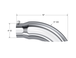 MBRP Exhaust - MBRP Exhaust Tip5in. O.D. Turn Down 4in. inlet 14in. lengthT304. - T5086 - Image 2