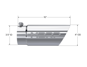 MBRP Exhaust - MBRP Exhaust Tip3in. O.D. Dual Wall Angled 4in. inlet 10in. lengthT304. - T5110 - Image 2