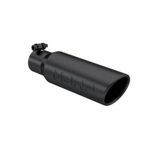 MBRP Exhaust Tip3in. O.D. Angled Rolled End 2in. inlet 12in. Length. BLK. - T5113BLK