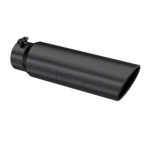MBRP Exhaust - MBRP Exhaust Tip5in. O.D.Angled Rolled End4in. inlet 18in. in lengthBLK. - T5124BLK - Image 1
