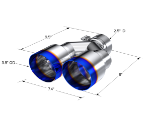 MBRP Exhaust - MBRP Exhaust 2.5" Inlet Exhaust Tip. T304 Stainless Steel, Burnt End. - T5170BE - Image 2