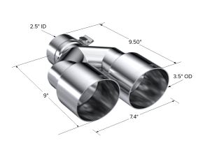 MBRP Exhaust - MBRP Exhaust 2.5" Inlet Exhaust TipT304 Stainless. - T5171 - Image 3