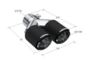MBRP Exhaust - MBRP Exhaust 2.5" Inlet Carbon Fiber Exhaust Tip. - T5171CF - Image 3