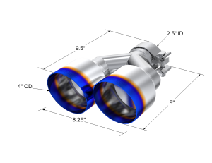 MBRP Exhaust - MBRP Exhaust 2.5" Inlet Exhaust Tip. T304 Stainless Steel, Burnt End. - T5177BE - Image 3