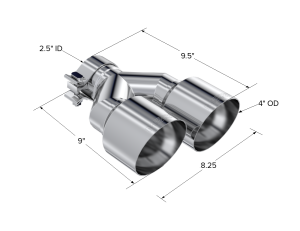 MBRP Exhaust - MBRP Exhaust 2.5" Inlet Exhaust Tip. T304 Stainless Steel. - T5178 - Image 3