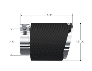 MBRP Exhaust - MBRP Exhaust Tip4.5in. O.D Out3in. IDDual WallCF T304 - T5180CF - Image 3