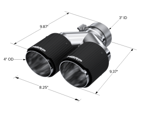 MBRP Exhaust - MBRP Exhaust Tip4in. O.D Out3in. IDDual WallCF T304 - T5182CF - Image 2