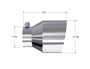 MBRP Exhaust - MBRP Exhaust Tip5in. OD Out3in. IDSingle WallT304 - T5184 - Image 2