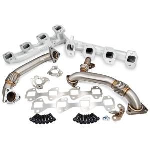 PPE Diesel Manifolds and Up-Pipes GM 2004.5-2005 Y Pipe LLY - Silver - 116111435
