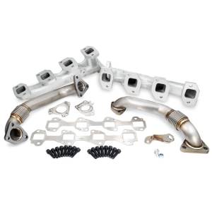 PPE Diesel Exhaust Manifold w/Up-Pipes GM 2001 CA, 01-04 FED LB7 No Y - Silver - 116111035