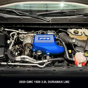 PPE Diesel - PPE Diesel 2020-2023 GM 3.0L Duramax LM2, LZO Air-To-Water Intercooler Kit Blue - 115030022 - Image 5