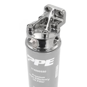 PPE Diesel 304 Stainless Steel Remote Oil Filter Mount - 114002000